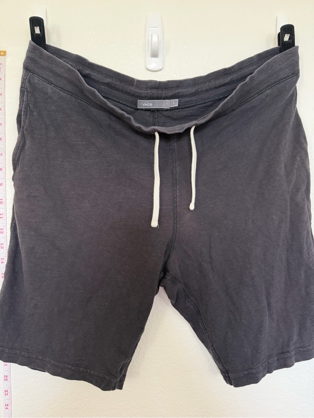 Vince Men’s Dark Gray Drawstring Athletic Shorts